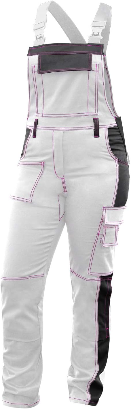 strongAnt Latzhose Damen stretch Arbeitshose für Frauen mit Kniepolstertaschen Baumwolle Cargo Hose