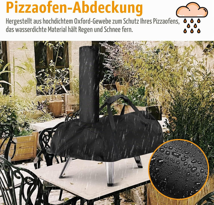 Fenghome Pizzaofen Abdeckung für Ooni karu 12, Wasserdicht Wetterfeste Pizzaofen Tragetasche Oxford-