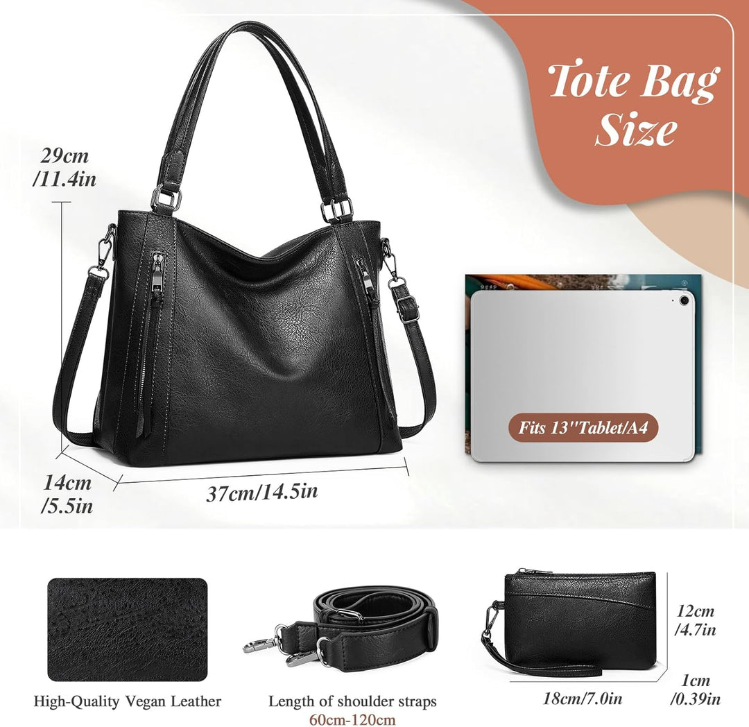 VINBAGGE Damen Handtasche Leder Henkeltasche Top Griff Tasche Vintage Weiches Umhängetasche Schulter