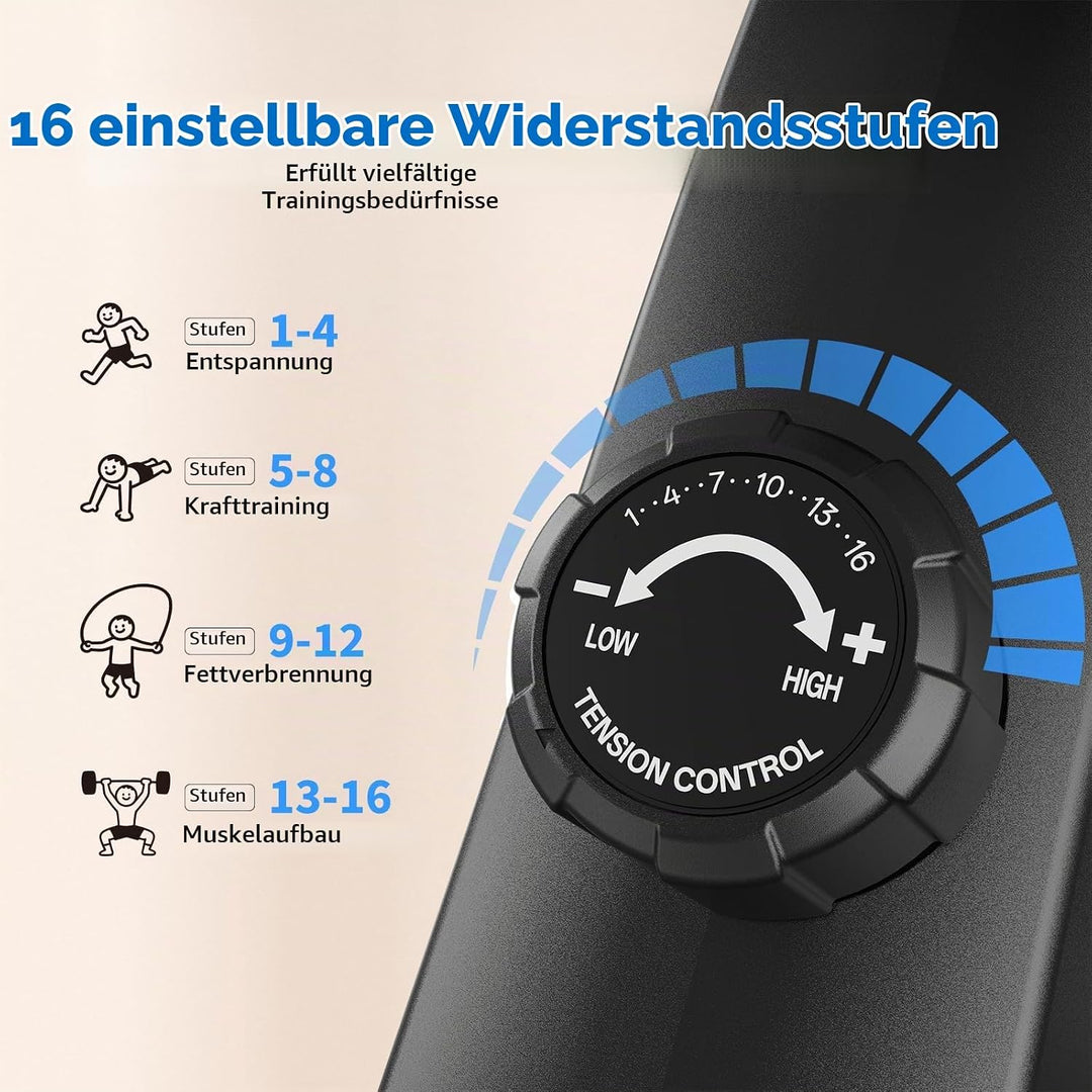 JOROTO Rudergerät für Zuhause – Leiser Magnetwiderstand | Kompatible App | 16 Widerstandsstufen | Du