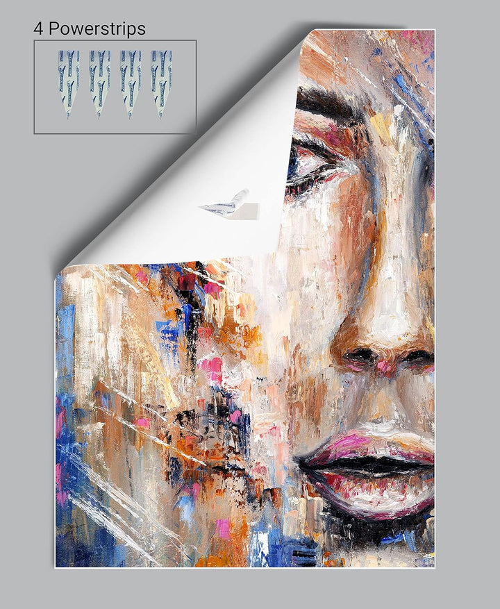 wandmotiv24 Poster als Wanddeko, Grösse Din A0, Abstraktes Frauen Gemälde, Farbe, Abstrakt, Kunst, M