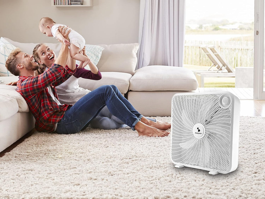 BEPER P206VEN550 Box Ventilator 50 cm - Box Fan, Konzipiert für Grosse Umgebungen, Box Fan