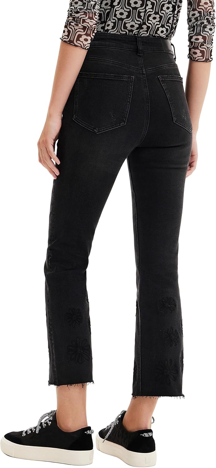 Desigual Damen Jeans 36 Schwarz, 36 Schwarz