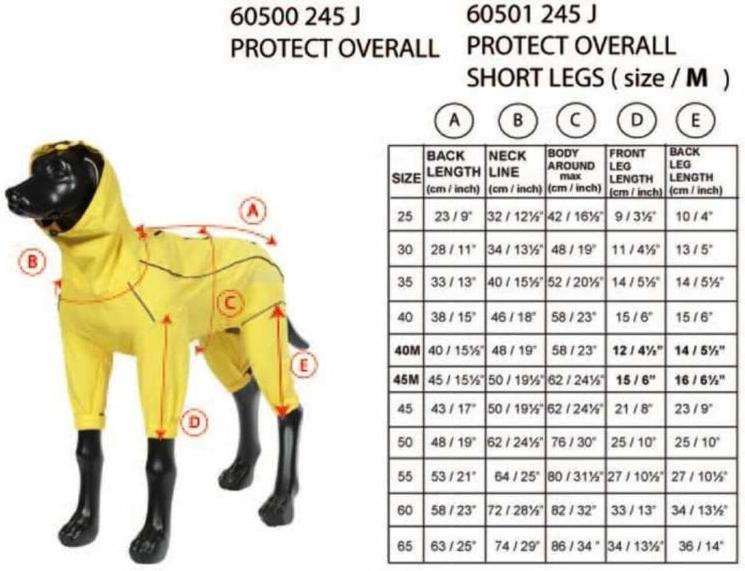 Rukka Pets Hunde- und Welpenmantel – Schutzoverall – Gelb, Grösse 30 gelb 30, gelb 30