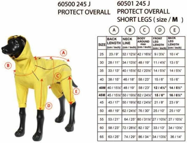 Rukka Pets Hunde- und Welpenmantel – Schutzoverall – Gelb, Grösse 30 gelb 30, gelb 30