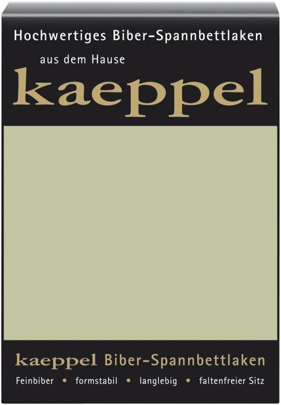 Kaeppel Biber Bettlaken Betttuch 180-200x200 cm Spannbettlaken 14 Farben Uni Öko, Farbe:Lind 200 cm