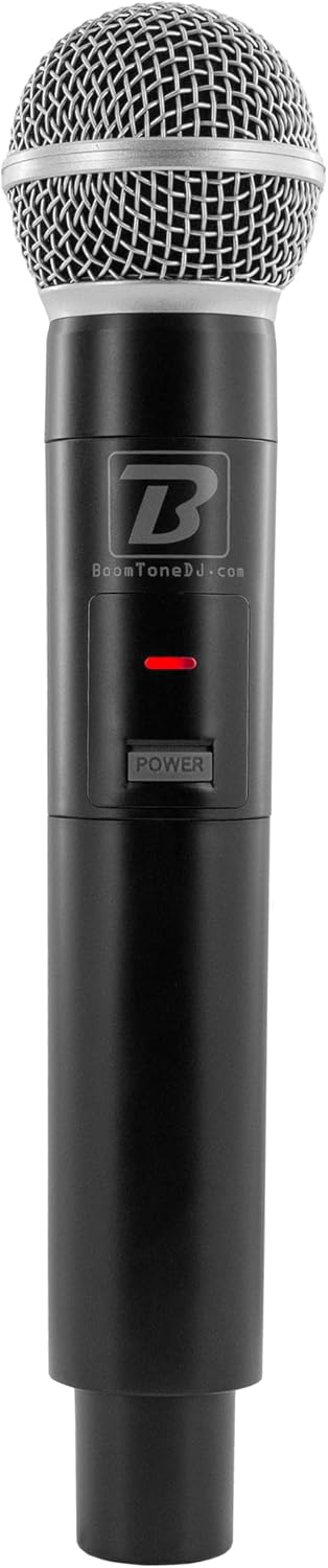 Komplettes System mit kabellosem Handmikrofon – BoomToneDJ UHF SOLO F1. UHF, klares Signal, lange Re