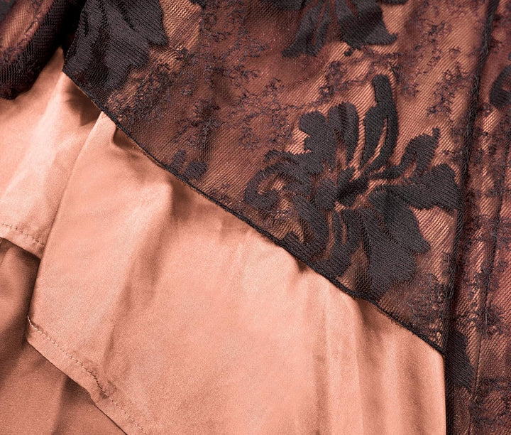 Gothic Kleid Damen Vintage A Line Swing Cocktail Gothic Halloween Cosplay Kostüm Minikleid Hexenklei