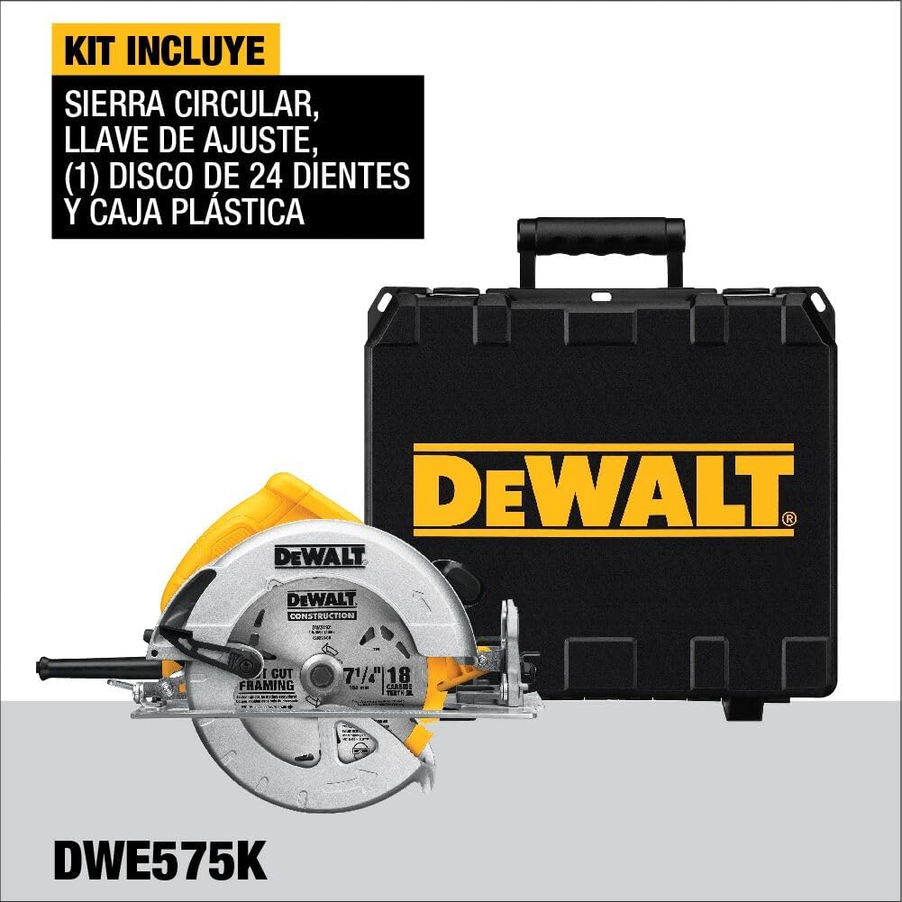 DeWalt 1.600 W Handkreissäge (max. Schnitttiefe 67 mm, für Ablängarbeiten oder Quer- und Neigungschn