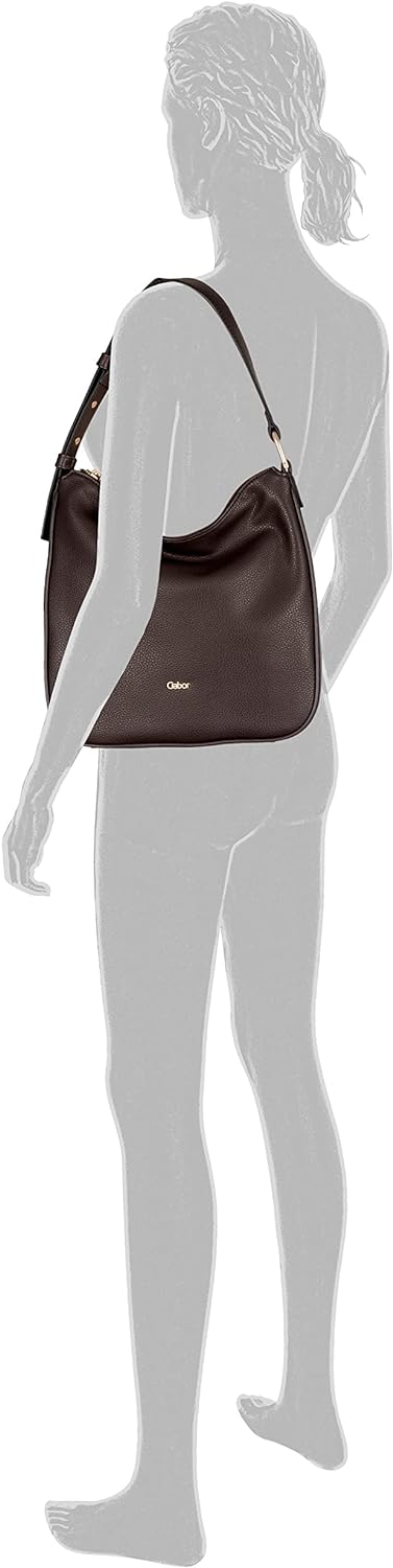 Gabor bags Valerie Damen Hobo Bag Schultertasche Dark Brown, Dark Brown