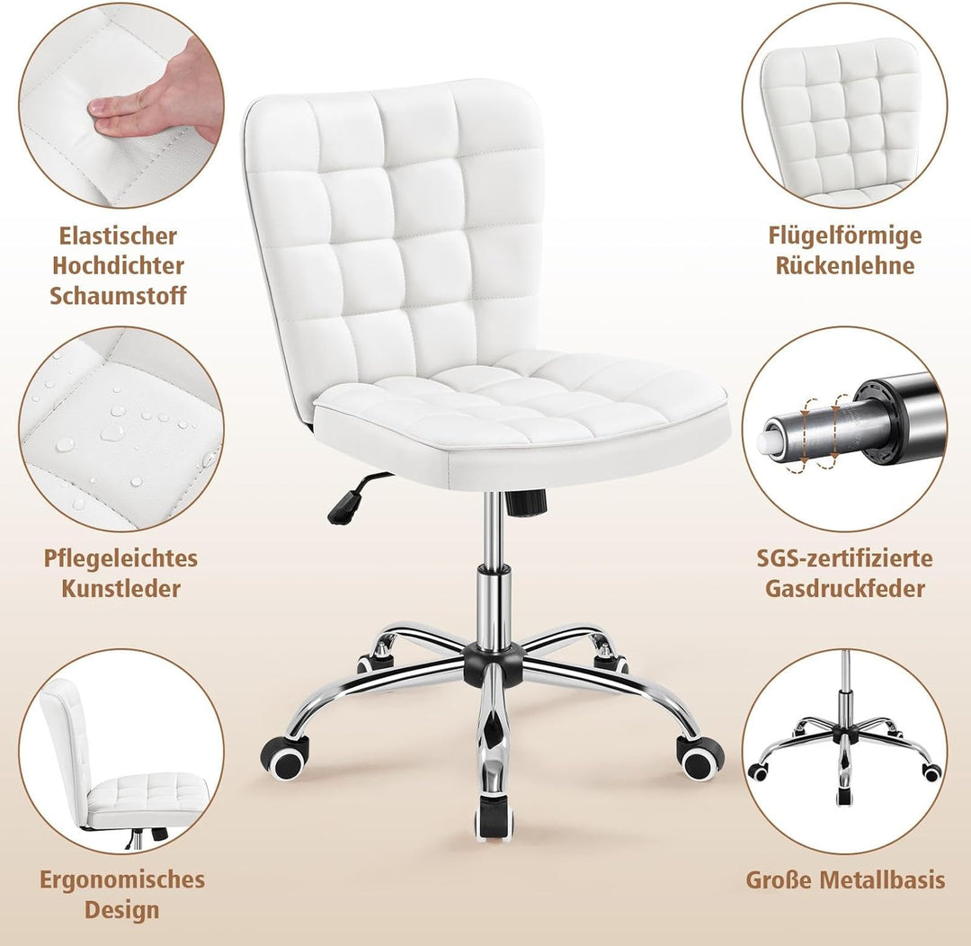Yaheetech Bürostuhl Schreibtischstuhl Ergonomisch Drehstuhl höhenverstellbar Kosmetikhocker Chefsess