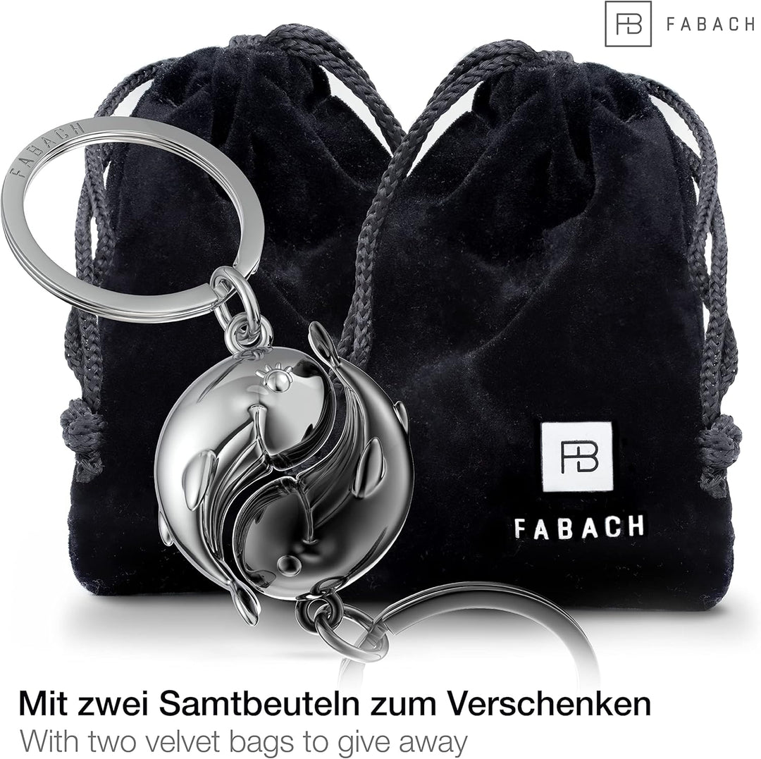 FABACH Wal Schlüsselanhänger für Paare Moby - Wal Glücksbringer Geschenke Freundin oder Freund - Par