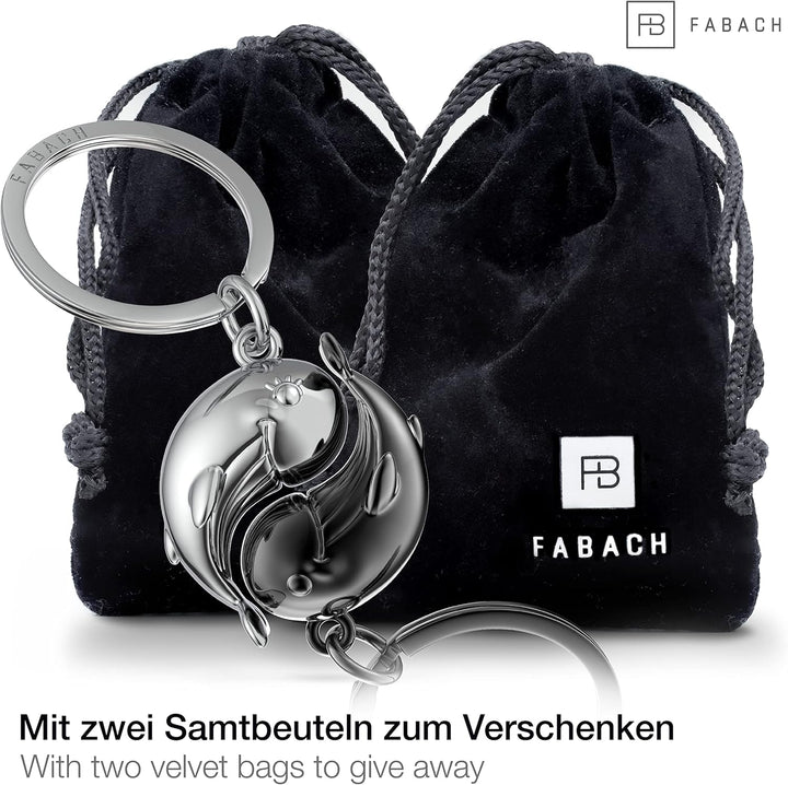 FABACH Wal Schlüsselanhänger für Paare Moby - Wal Glücksbringer Geschenke Freundin oder Freund - Par