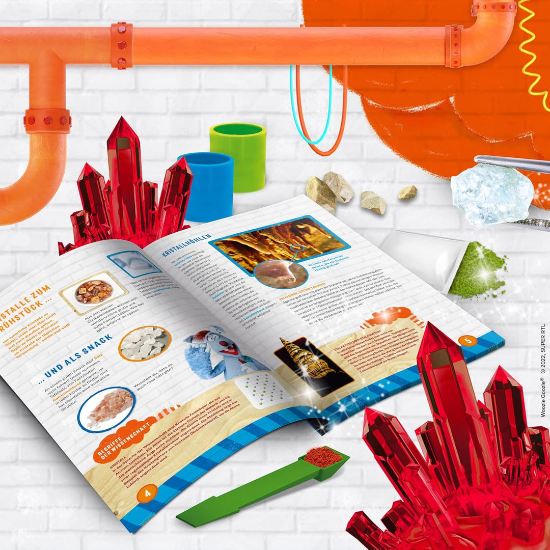 Lisciani - WOOZLE GOOZLE - Das Kristalllabor - Experimentierkasten für Kinder - Ab 8 Jahren - Bringe