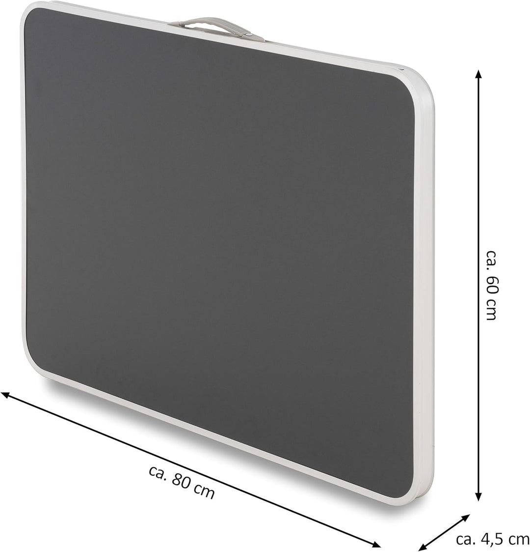 Nexos Trading Reisetisch klappbar mit Tragegriff 80x60x70 cm – Faltbarer Klapptisch Camping Beistell