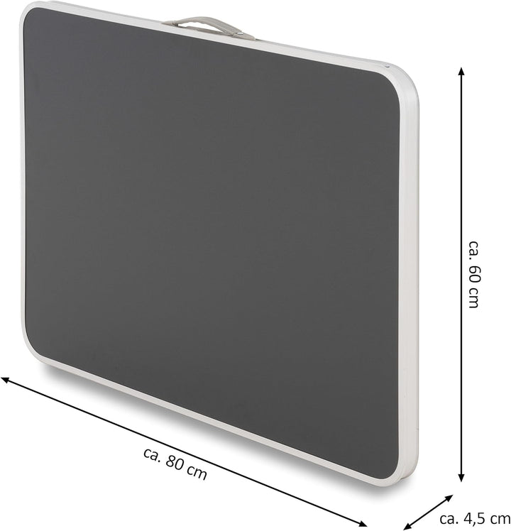 Nexos Trading Reisetisch klappbar mit Tragegriff 80x60x70 cm – Faltbarer Klapptisch Camping Beistell