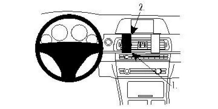 Brodit 854457 ProClip Kfz-Halterung für 5er Serie F10, F11 10- schwarz Single, Single