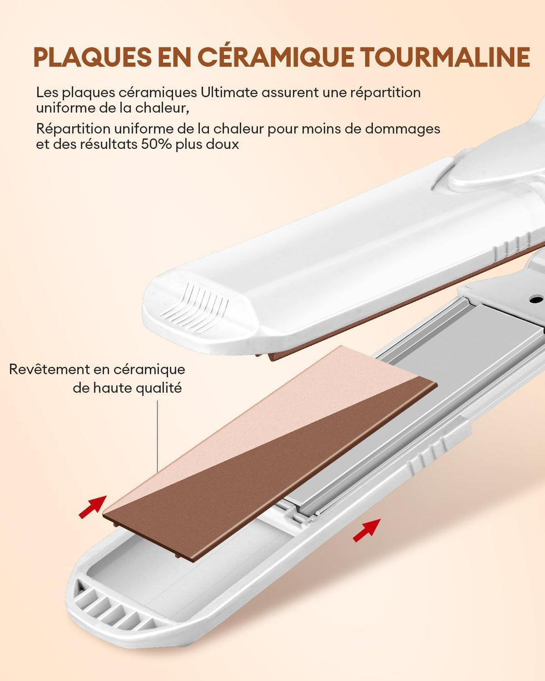 CkeyiN Kreppeisen für Haare,3 in 1 Haarglätter Glätteisen Keramik,Multistyler Glätteisen Set Wellene