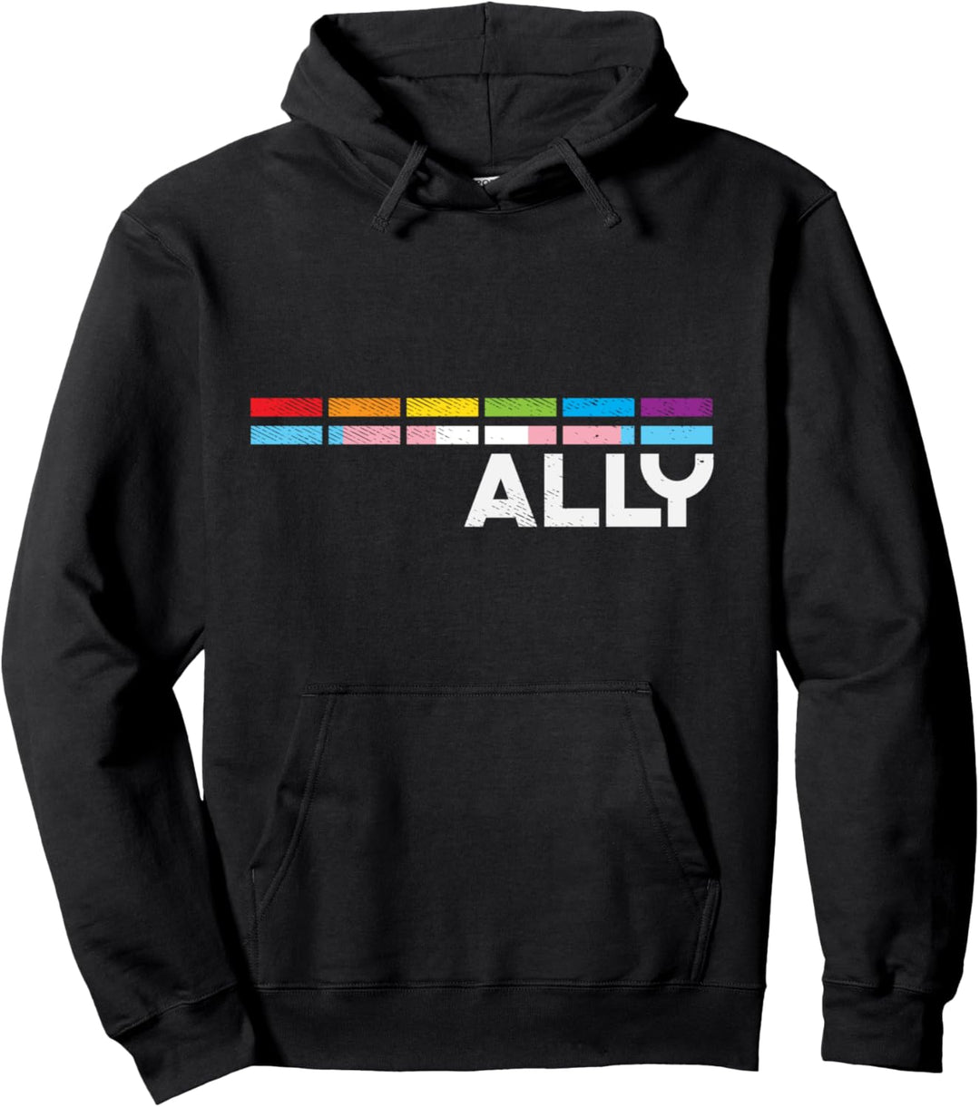LGBT Transgender Ally Transsexual Trans Pride Flag Pullover Hoodie