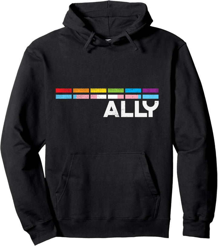 LGBT Transgender Ally Transsexual Trans Pride Flag Pullover Hoodie