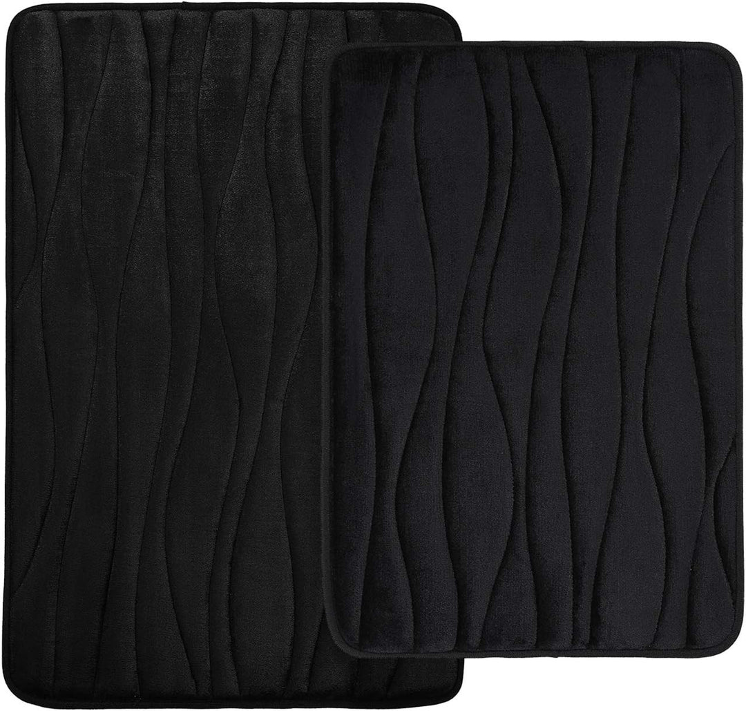 Homaxy Badematten Set 2 teilig Memory Foam Saugfähige Badteppich Set rutschfeste Waschbar Badvorlege