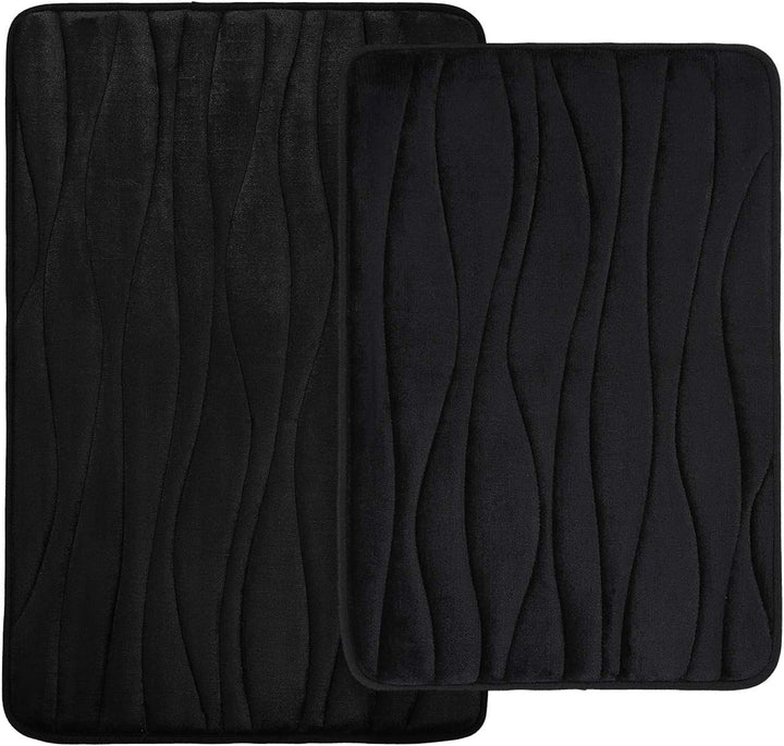 Homaxy Badematten Set 2 teilig Memory Foam Saugfähige Badteppich Set rutschfeste Waschbar Badvorlege