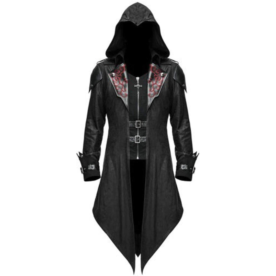 YEBIRAL Herren Vintage Gothic Steampunk Jacke Viktorianischen Langer Mantel Karneval Party Cosplay K