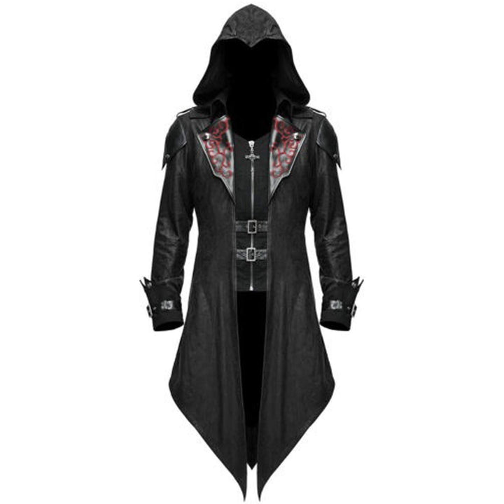 YEBIRAL Herren Vintage Gothic Steampunk Jacke Viktorianischen Langer Mantel Karneval Party Cosplay K