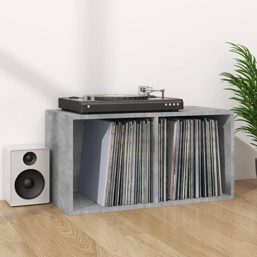 vidaXL Vinyl Aufbewahrungsbox mit 2 Fächern Box Aufbewahrung Kasten LP Schallplatten Sammlung Regal