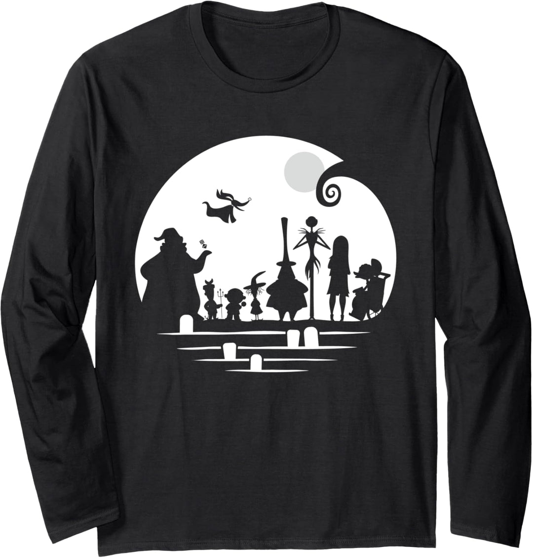 Disney The Nightmare Before Christmas Character Silhouette Langarmshirt