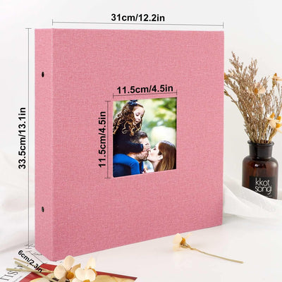 Lanpn Fotoalbum 10x15 1000, Extra Grosses XXL Leinen Einstecken Einsteckalbum für Hoch und Querforma
