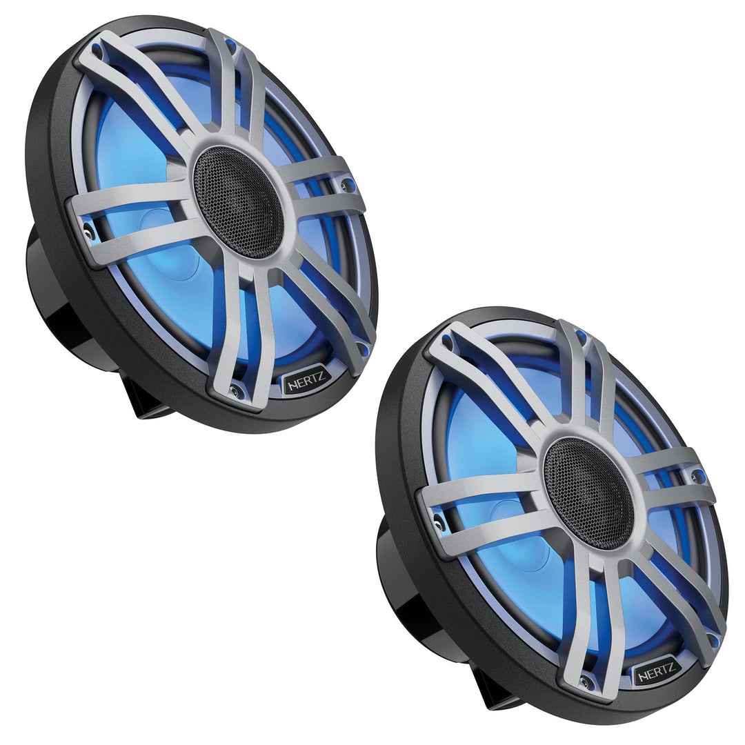 Hertz HMX 6.5 S-LD-G - 6.5" Marine Sport High Performance Koax Lautsprecher grau RGB LED, 2er Set