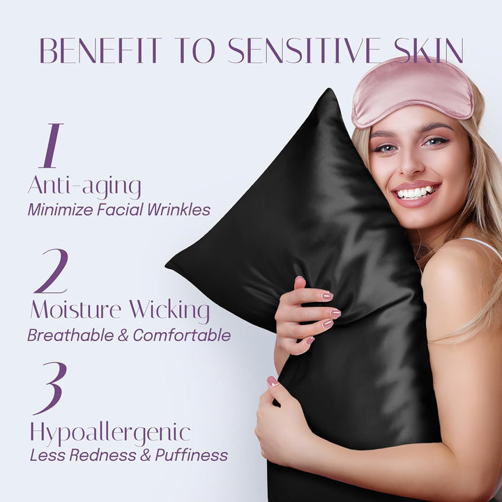 OLESILK Seide Kissenbezug Kissenhülle Haar- und Hautpflege mit Verstcktem Reissverschluss 19 Momme 1