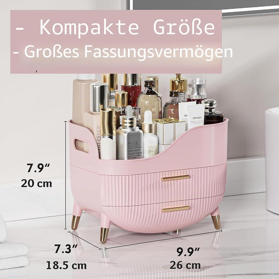 Kousee Makeup-Organizer mit Schubladen, Hautpflege-Organizer für Vanity, Aufbewahrungsbox mit Griff,