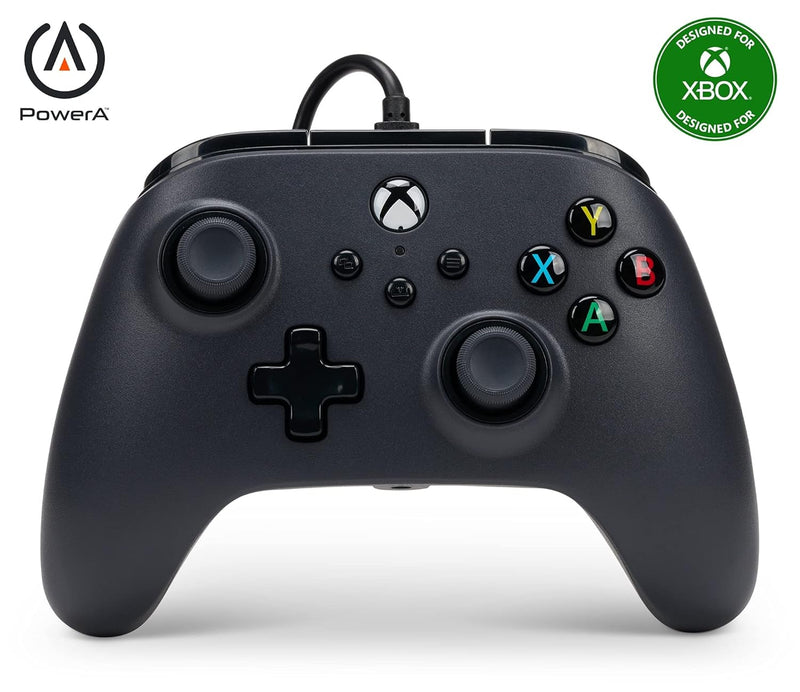 Kabelgebundener PowerA Controller für Xbox Series X|S - Schwarz, Schwarz