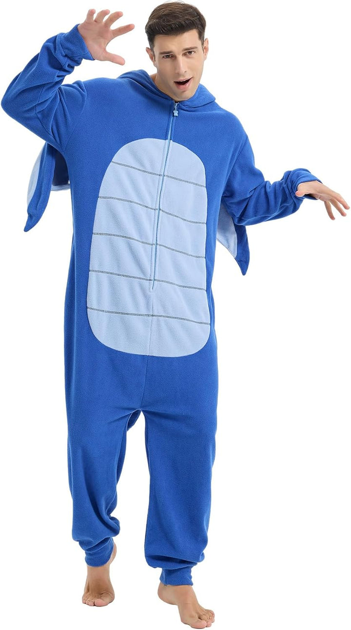 Focupaja Drache Onesie Erwachsene Tier-Cosplay Halloween Pyjamas Kostüme Teenager-Overall Einteiler