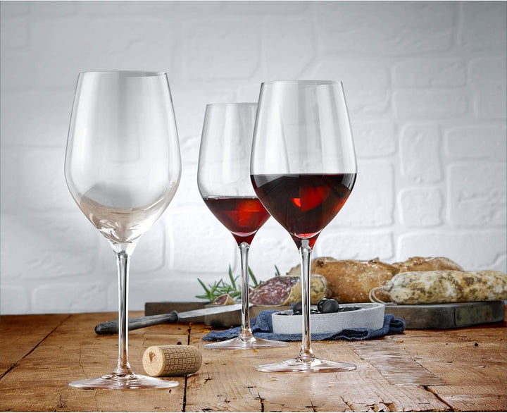 WMF Easy Plus Rotwein Weingläser Set 6-teilig, 450ml, Kristallglas, spülmaschinenfest, transparent r