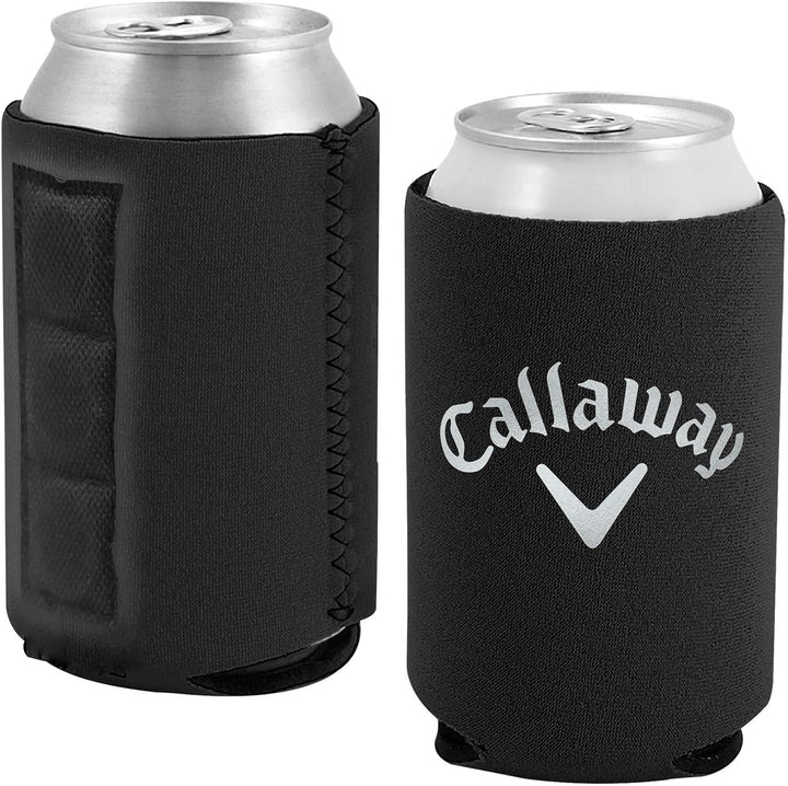 Weiche Kühltasche Geschenk-Set mit magnetischen Koozies (schwarz), Schwarz