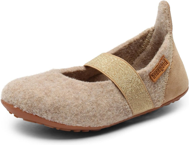 Bisgaard Mädchen Wool Ballet Flat 26 EU Nougat, 26 EU Nougat