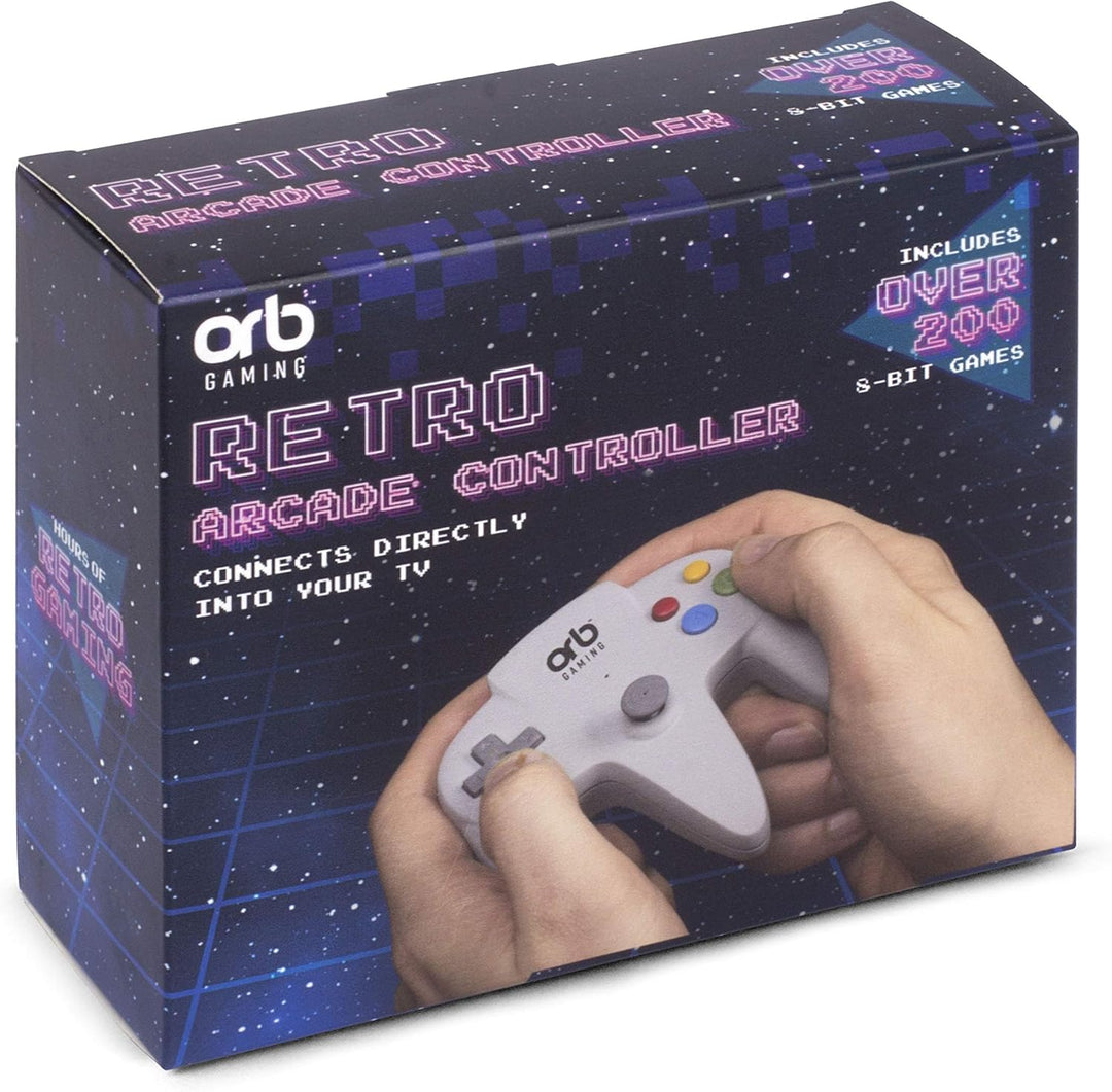Orb - Retro Arcade Game Controler – inkl. 200 x 8Bit Spiele - Anschluss an TV