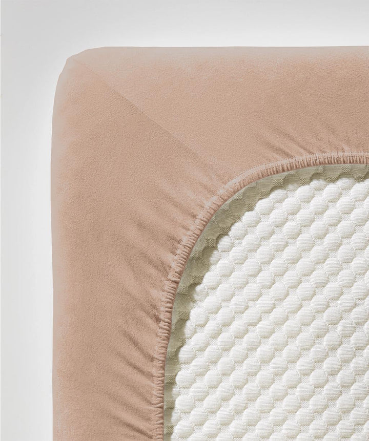 fleuresse Comfort Spannbettlaken, Jersey, beige, 200 x 200 cm 200 x 200 cm Beige, 200 x 200 cm Beige