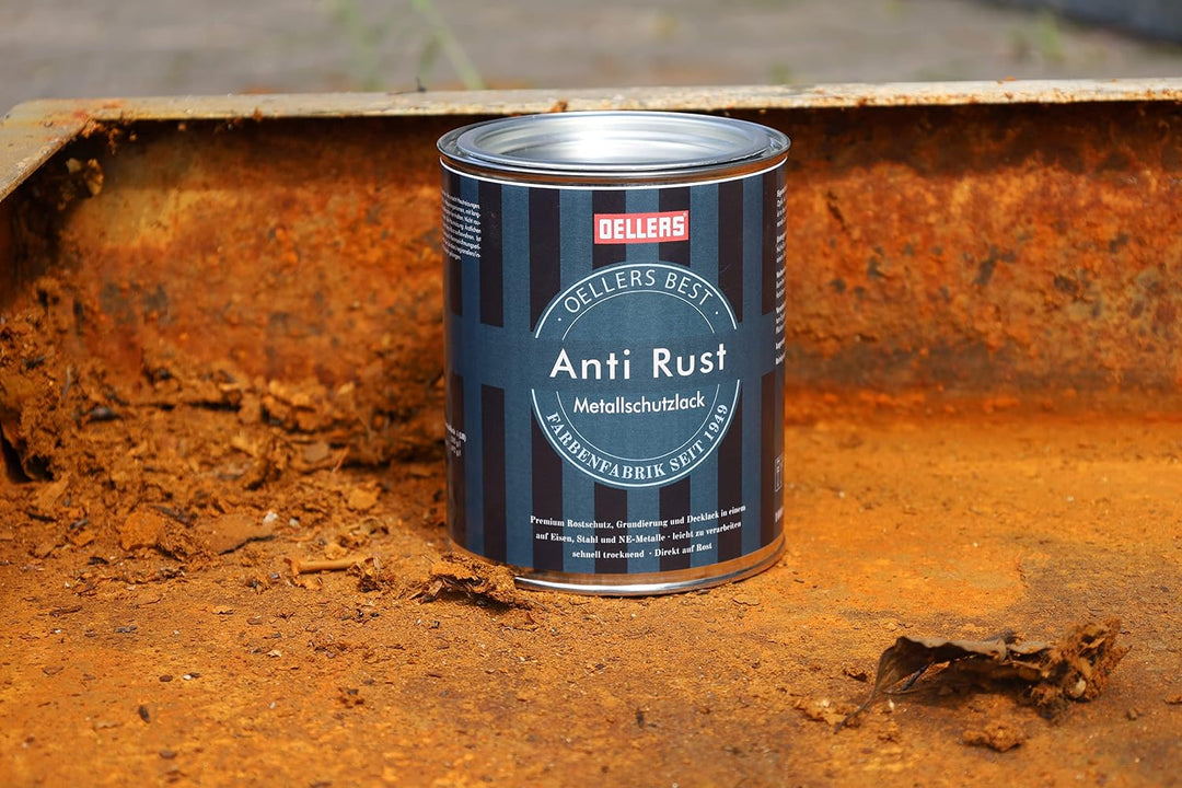 OELLERS Best Anti-Rust, 3in1 Metallschutzlack, 1l, RAL 5010 Enzianblau | Grundierung, Decklack &amp; Ros