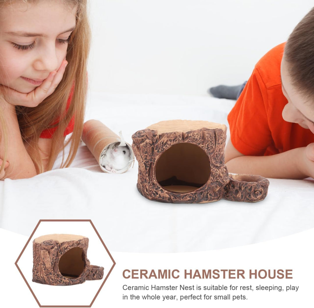 TOYANDONA Keramik Hamsterhaus mit Kühlendem Versteck für Kleine Haustiere und Erholsamen Schlaf
