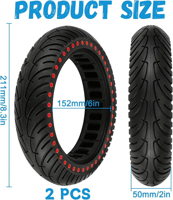 8,5x2.0 Solid Scooter Reifen, 8,5 Zoll E-Scooter Off-Road Reifen für Xiaomi Pro 2/M365 / M365 Pro/1S