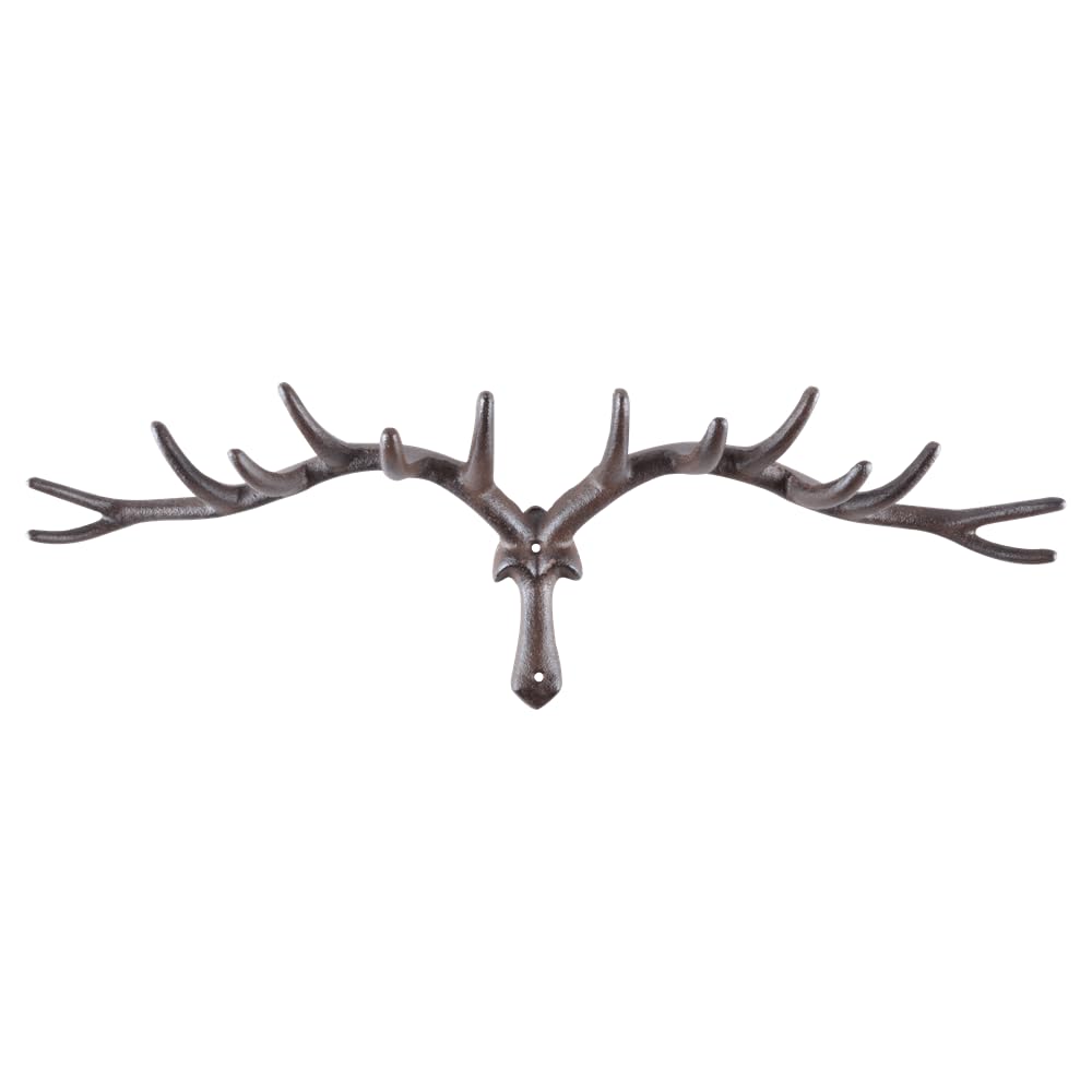 degawo Hirschgeweih Wandhaken Haken Garderobe Gusseisen braun Landhaus gross