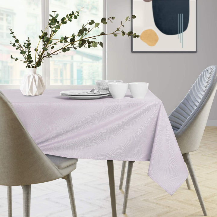 AmeliaHome Tischläufer Set 35x250 cm und 115x250 cm Lotuseffekt Wasserabweisend Blätter Flieder Gaia