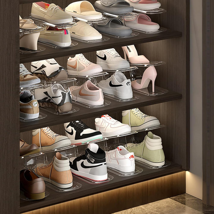 Dokeno 8 Stück Schuhstapler, Schuhorganizer, Schuhaufbewahrung Platzsparend, Schuh Organizer, Einste