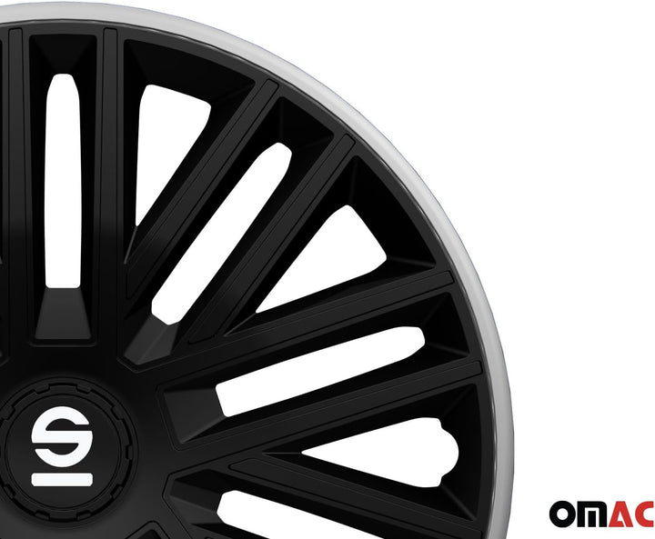Sparco Radzierblenden Bergamo - 16-Zoll - Schwarz/Grau - Satz mit 4 Stück