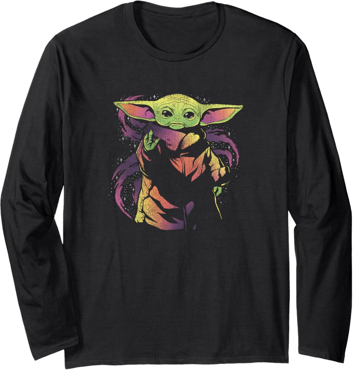 Star Wars: The Mandalorian The Child Multicolor Swirl Force Langarmshirt