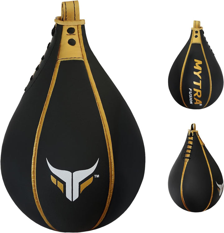 Mytra Fusion Speed Ball Boxsack aus Leder, MMA Muay Thai, Stanzen, Boxball und Boxsack für Kunst Sch